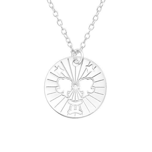 Martin Pere Jewelry - Sterling Silver Gemini Necklace Minimalist Zodiac Pendant
